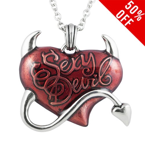 iheart a sexy devil necklace