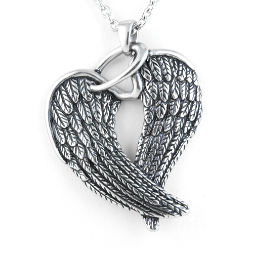 Steel Wings Halo Necklace